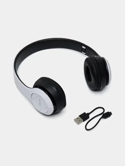 Беспроводные наушники P47, Bluetooth 5.0, складные, с микрофоном, шумоподавлением — PROAKSS-P47QULOQCHIN-БЕЛЫЙ