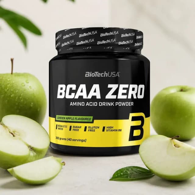 Aminokislotalar kompleksi BCAA Zero BioTechUSA (Green Apple) 360 g (40 srv)