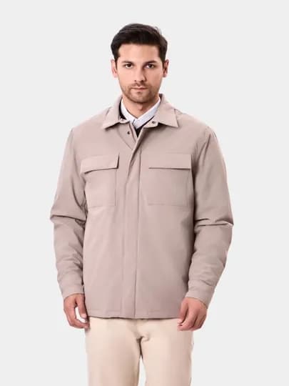 TERRA PRO Мужская куртка короткая длина AW24CR1-12-20879 — TERRA-20879-БЕЖЕВ-M