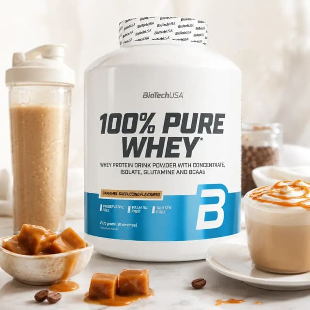 Zardob proteini 100% Pure Whey BioTechUSA (Caramel Cappuccino) 2270 g