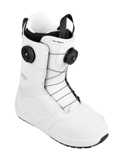 Сноубордические ботинки Terror Hi-Tech TGF White, жёсткость 6/10, быстрая шнуровка — SLABFML-373-БЕЛЫЙ-40