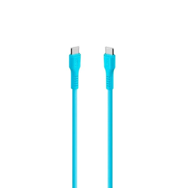 Кабель ttec Type-C - Type-C 60W PD/QC Fast Charging/Data Cable, 120cm Neon Blue