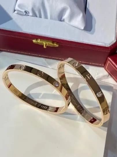 Женский браслет с кольцом Cartier Love, Cartier Clash, Cartier Nail, Bvlgari, Vanclef — FSNLADY-CARTIER-МЕНТОЛ-19