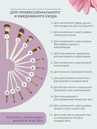 Профессиональный набор кистей для макияжа с подставкой, 12шт., подарочный набор для женщин — SILKRD-BRUSHESLOVERSTEARS-БЕЖЕВ