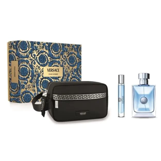 Versace Pour Homme (M) Set EDT 100 ml + EDT Mini 10 ml + Black Trousse