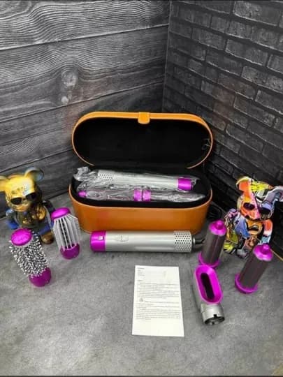 Фен-стайлер, Dyson, 5 в 1, для всех типов волос — LUXEUZB-DYSON-ГОРЧИЧ