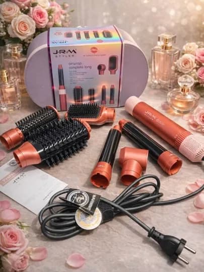 Фен для волос Airwrap JRM styler, 6 в 1, воздушная укладка и автоматическая плойка — DOSTON-JRM61-ЛАВАНД