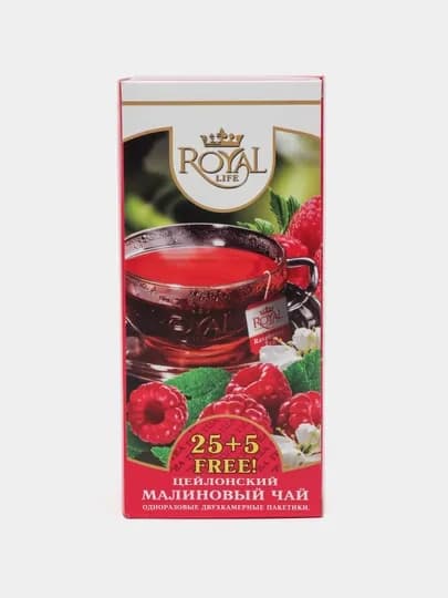 Чай Royal Life Raspberry Tea, 30 пакетиков — ROYALT-P0D6B96