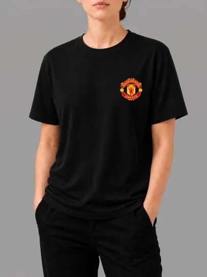 Женская футболка с принтом футбольного клуба, Manchester United, унисекс, оверсайз — N0L-HOPRT0801184939-ЧЕРН-XXL
