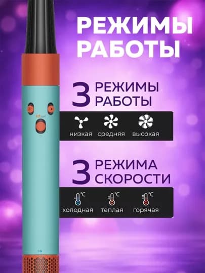 Многофункциональный Dyson стайлер — 6 насадок и футляр в комплекте — LUXESY-FENSTA-БИРЮЗ