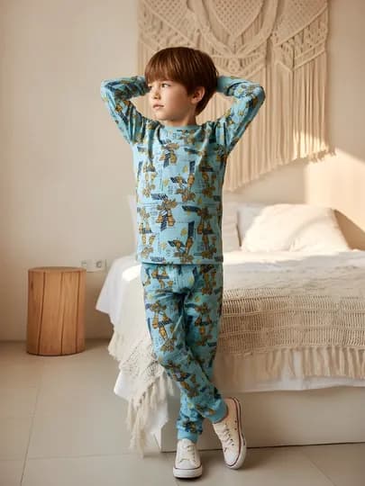 Весенняя детская пижама — TRITIMA-PIJAMA-БИРЮЗ-98104