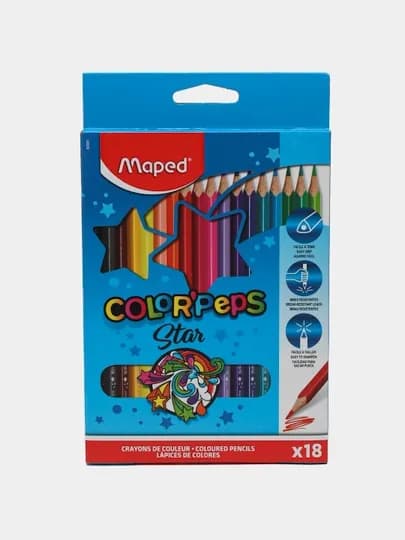 Карандаши цветные Maped Color Peps 832063, 18 штук q0000000549 — MAPEDST-MAPE717