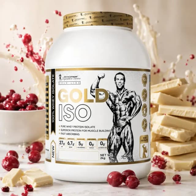 Zardob proteini izolyati Gold Iso Whey Levrone (White Chocolate Cranberry) 2 kg